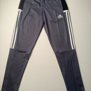 Adidas AEROREADY Tiro 21 Track Pants Small Gray Black White 3-Stripes